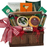 Art of Appreciation Gift Baskets   Meat and Cheese Lovers Tote with Smoked Salmon