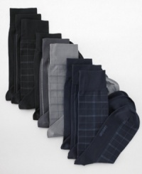 Walking in socks never felt so comfortable. Calvin Klein's microfiber cloth makes for a fashionable and functional pairing, with colors that come in black, navy, and gray. Walking in socks never felt so comfortable. Calvin Klein's microfiber cloth makes for a fashionable and functional pairing, with colors that come in black, navy, and gray.