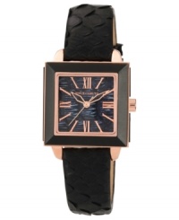 The square silhouette on this Vince Camuto watch lends a shapely touch to your style. The square silhouette on this Vince Camuto watch lends a shapely touch to your style.