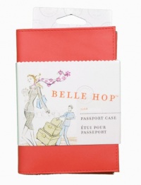Belle Hop Red Leather Passport Holder Travel Case Belle Hop Red Leather Passport Holder Travel Case