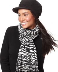 Heat up winter with fierce accessories like this safari-inspired fleece scarf by Style&co.