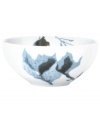 The name Dansk evokes quality and sophisticated Scandinavian design, and Silhuet dinnerware collection is no exception. With the quiet beauty of the watercolor-like leaves and vines, Silhuet serving bowl brings to the table a sense of peace and calm to today's hectic lifestyles.