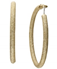A style must-have, every girl needs at least one pair of hoops in her accessory collection. INC International Concepts' style features a diamond dust design set in gold tone mixed metal. Approximate diameter: 2 inches. A style must-have, every girl needs at least one pair of hoops in her accessory collection. INC International Concepts' style features a diamond dust design set in gold tone mixed metal. Approximate diameter: 2 inches.