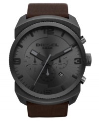 Head out into the brave new world with this built-tough chronograph watch from Diesel. Head out into the brave new world with this built-tough chronograph watch from Diesel.