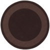 St Croix Trading Company Transitions Chocolate Cut & Loop Border 6x6 Round Area Rug