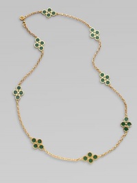 Enamel clovers add touches of color to this versatile, 16k goldplated design.Resin16k goldplatedLength, about 20Lobster claspImported Enamel clovers add touches of color to this versatile, 16k goldplated design.Resin16k goldplatedLength, about 20Lobster claspImported