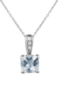 Effy Jewlery 14K White Gold Aquamarine & Diamond Pendant, 1.31 TCW Effy Jewlery 14K White Gold Aquamarine & Diamond Pendant, 1.31 TCW