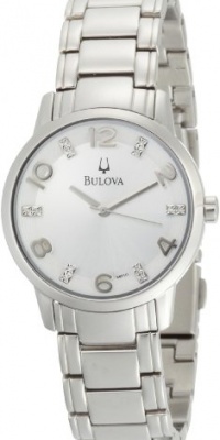 Bulova Women's 96P111 Diamond Silver Dial Bracelet Watch Bulova Women's 96P111 Diamond Silver Dial Bracelet Watch