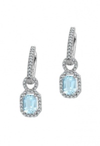Effy Jewlery 14K White Gold Aquamarine & Diamond Earrings, 2.30 TCW Effy Jewlery 14K White Gold Aquamarine & Diamond Earrings, 2.30 TCW