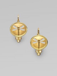 This pretty, die cut design is accented with three dazzling diamonds set in 18k gold. Diamonds, .09 tcw18k goldSize, about ¾Hinged backMade in Italy This pretty, die cut design is accented with three dazzling diamonds set in 18k gold. Diamonds, .09 tcw18k goldSize, about ¾Hinged backMade in Italy