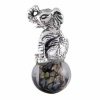 Silverado Silver Murano Glass Lucky Elephant Bead Charm MAU009
