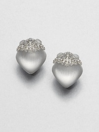 From the Teatro Moderne Collection. Beautifully hand-crafted lucite accented with sparkling Swarovski crystals and moonstones. LuciteMoonstonesSwarovski crystalsRhodium-platedSize, about 1.25Clip-on backMade in USA From the Teatro Moderne Collection. Beautifully hand-crafted lucite accented with sparkling Swarovski crystals and moonstones. LuciteMoonstonesSwarovski crystalsRhodium-platedSize, about 1.25Clip-on backMade in USA