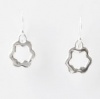 Barse Sterling Silver Hammered Abstract Earrings