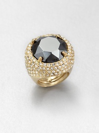 From the Starlight Collection. A rich and dark, faceted stone surrounded by sparkling, pavé stones. GlassGoldtoneWidth, about 1.25Imported From the Starlight Collection. A rich and dark, faceted stone surrounded by sparkling, pavé stones. GlassGoldtoneWidth, about 1.25Imported