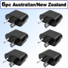 Generic 6-NZ American/European to Australian/New Zealand Outlet Plug Adapter, 6 Pack