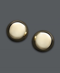 Round out your look with shiny stud earrings. Crafted in 14k gold, these dome-shaped stud earrings add a subtle hint of polish. Approximate diameter: 1/2 inch. Round out your look with shiny stud earrings. Crafted in 14k gold, these dome-shaped stud earrings add a subtle hint of polish. Approximate diameter: 1/2 inch.