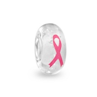 Bling Jewelry Glow in the Dark Pink Breast Cancer Ribbon Murano Glass Bead 925 Silver Bling Jewelry Glow in the Dark Pink Breast Cancer Ribbon Murano Glass Bead 925 Silver