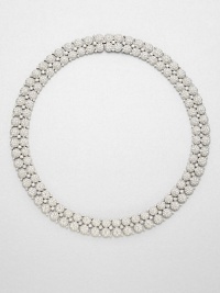 EXCLUSIVELY AT SAKS. Two rows of sparkling, crystal accented circles for a stunningly elegant piece. CrystalsRhodium-plated brassLength, about 16Box and tongue closureImported EXCLUSIVELY AT SAKS. Two rows of sparkling, crystal accented circles for a stunningly elegant piece. CrystalsRhodium-plated brassLength, about 16Box and tongue closureImported