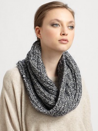 A cozy, stretchy knit wrap is crafted in a luxe blend of wool, cotton and mohair.Wool/Cotton/Mohair/Nylon16W X 13L X 15.5DDry cleanImported A cozy, stretchy knit wrap is crafted in a luxe blend of wool, cotton and mohair.Wool/Cotton/Mohair/Nylon16W X 13L X 15.5DDry cleanImported