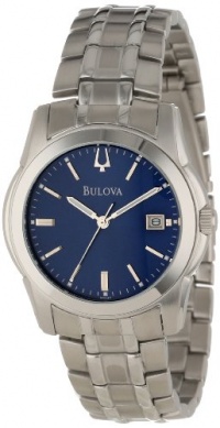 Bulova Men's 96G47 Blue Silver-Tone Bracelet Watch Bulova Men's 96G47 Blue Silver-Tone Bracelet Watch