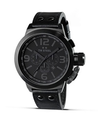 Make a style statement with this all-black watch with grey numerals from TW Steel. Make a style statement with this all-black watch with grey numerals from TW Steel.