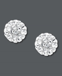 Mirror mirror. Kaleidoscope's reflective crystal (2-1/6 ct. t.w.) stud earrings bring high shine to any look. Crafted in sterling silver and made with Swarovski elements. Approximate diameter: 4/10 inch.