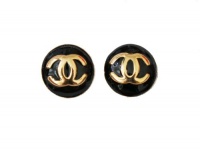 Classic Black Button Stud Earrings Classic Black Button Stud Earrings