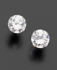 Show off your chic style. Round-cut cubic zirconia (1-1/3 ct. t.w.) is set in 14k white gold. Show off your chic style. Round-cut cubic zirconia (1-1/3 ct. t.w.) is set in 14k white gold.