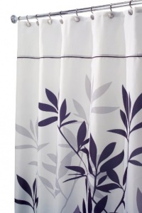 InterDesign Leaves Stall Shower Curtain, Black/Gray InterDesign Leaves Stall Shower Curtain, Black/Gray