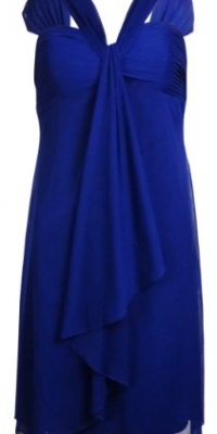 Halter Top Social Dress (4P, Electric Blue)