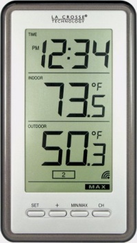 La Crosse Technology WS-9160U-IT Digital Thermometer with Indoor/Outdoor Temperature La Crosse Technology WS-9160U-IT Digital Thermometer with Indoor/Outdoor Temperature