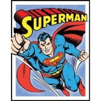 Superman Retro Panels Tin Sign , 13x16 Superman Retro Panels Tin Sign , 13x16