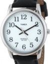 Timex Men's T205019J Easy Reader Black Leather Strap Watch