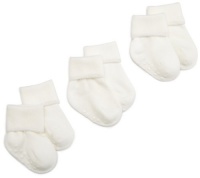 Jefferies Socks Organic Cotton Turn Cuff Sock, 3 Pack, White Jefferies Socks Organic Cotton Turn Cuff Sock, 3 Pack, White