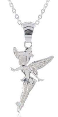 Disney Tinkerbelle Sterling Silver Pendant Necklace and 18 Chain Disney Tinkerbelle Sterling Silver Pendant Necklace and 18 Chain
