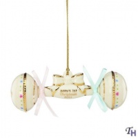 Lenox 2011 Baby's First Christmas Porcelain Rattle Ornament Lenox 2011 Baby's First Christmas Porcelain Rattle Ornament