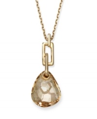 Go for the glitz with this geometry-inspired mini crystal pendant from Swarovski. Set in gold-plated mixed metal. Approximate length: 15 inches. Approximate drop: 1 inch. Go for the glitz with this geometry-inspired mini crystal pendant from Swarovski. Set in gold-plated mixed metal. Approximate length: 15 inches. Approximate drop: 1 inch.