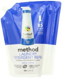 Method Laundry Detergent with Smartclean Tech, 85 Loads, Refill, Fresh Air, 34 Ounce Method Laundry Detergent with Smartclean Tech, 85 Loads, Refill, Fresh Air, 34 Ounce