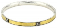 GURHAN Lancelot Wide Dark and White Silver with Diamonds Bangle Bracelet GURHAN Lancelot Wide Dark and White Silver with Diamonds Bangle Bracelet