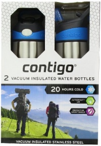CONTIGO INSULATED STAINLESS STEEL 2 PK WATER BOTTLES CONTIGO INSULATED STAINLESS STEEL 2 PK WATER BOTTLES
