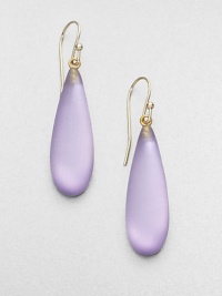 From the Lucite Collection. Sensuously sleek and smooth drops of hand-sculpted, hand-painted Lucite are simply stunning.LuciteGoldtoneDrop, about 1.75Width, about .5Ear wireMade in USA From the Lucite Collection. Sensuously sleek and smooth drops of hand-sculpted, hand-painted Lucite are simply stunning.LuciteGoldtoneDrop, about 1.75Width, about .5Ear wireMade in USA