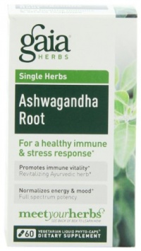 Gaia Herbs Ashwagandha Root, 60 Liquid Phyto-Capsules Gaia Herbs Ashwagandha Root, 60 Liquid Phyto-Capsules