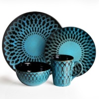 American Atelier Sicily 16-Piece Dinnerware Set, Blue American Atelier Sicily 16-Piece Dinnerware Set, Blue