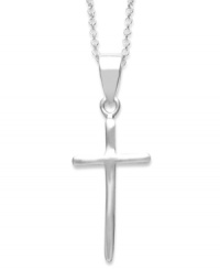 Polish your look while expressing your faith. Giani Bernini's simple and sophisticated design features a cross pendant in sterling silver. Approximate length: 18 inches. Approximate drop: 1 inch. Polish your look while expressing your faith. Giani Bernini's simple and sophisticated design features a cross pendant in sterling silver. Approximate length: 18 inches. Approximate drop: 1 inch.