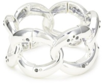 Kenneth Cole New York Modern Ombre Shiny Silver Link Stretch Bracelet Kenneth Cole New York Modern Ombre Shiny Silver Link Stretch Bracelet