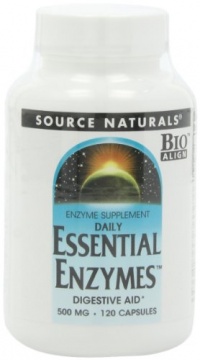 Source Naturals Essential Enzymes, 120 Tablets, 500 MG Source Naturals Essential Enzymes, 120 Tablets, 500 MG