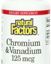 Natural Factors Chromium and Vanadium 100mcg/25mcg Capsules, 90-Count