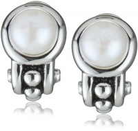 Honora Pallini White Freshwater Cultured Pearl Semi Hoop Omega Back Earrings Honora Pallini White Freshwater Cultured Pearl Semi Hoop Omega Back Earrings