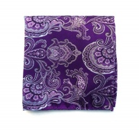 100% Silk Woven Plum Paisley Pocket Square 100% Silk Woven Plum Paisley Pocket Square