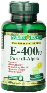 Nature's Bounty Vitamin E 400IU, 120 Softgels (Pack of 3) Nature's Bounty Vitamin E 400IU, 120 Softgels (Pack of 3)